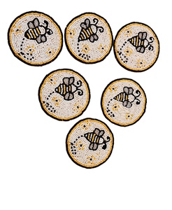 Posavasos con Cuentas de Cara de Perro, Hecho a Mano, Tapete para Bebidas con Diseño de Animal, Base para Vasos de Cuentas de Semillas, Duradero, 300mm, Decoración de Mesa Adorable, Regalo para Niños, Accesorio para el Hogar - Product Image 4