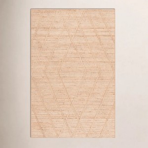 Tapis en jute tressé à la main, réversible, à poils plats, écologique, respirant, antidérapant, en fibres naturelles, style farmhouse bohème pour salon - Product Image 4
