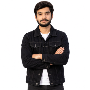 Vestes en jean personnalisées pour marques de vêtements, coupe ample brodée, livraison rapide - Product Image 1