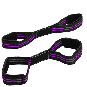 Sangles de musculation en néoprène personnalisables avec logo, forme 8, haute élasticité, écologiques, réglables, à double boucle pour la gym - Product Image 6