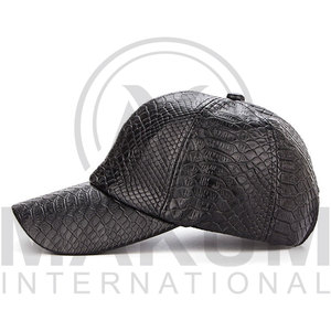 High Quality Warm <b>Baseball</b> Hat Custom Logo <b>Black</b> Blank Leather Hat Classic Unisex Hat - Product Image 2