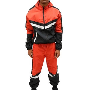 Custom Manufacturer Two Piece Windbreaker Set Zip Up Nylon Streetwear High Quality Tracksuit Breathable Windbreaker Set - Product Image 3