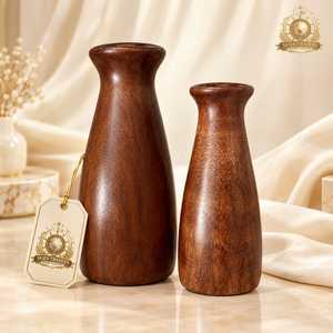 Ensemble de vases de luxe en bois chromé, faits à la main, durables, modernes, pour centre de table, pot de fleurs, pour hôtels et salons, vente en gros - Product Image 5