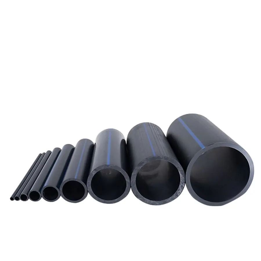 Hdpe Water Pipe Application Agriculture Irrigation Sewerage And Drainage PE Pipe with fiftings