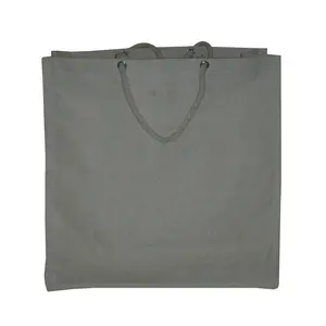 रस्सी हैंडल किराने का टोटे बैग सादे शॉपिंग बैग के साथ प्राकृतिक कपास कैनवास टोटे बैग