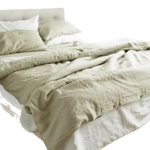 Ensemble de literie respirant en lin 100% uni, 3 pièces, draps en lin biologique, housse de couette - Product Image 3