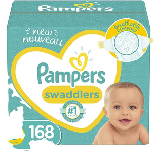 ผ้าอ้อมเด็กไซส์ 3 จำนวน 168 ชิ้น - แพมเพิส สวอดเดลอร์ส สำหรับใช้หนึ่งเดือน (บรรจุภัณฑ์และลายพิมพ์บนผ้าอ้อมอาจแตกต่างกันไป) - Product Image 3