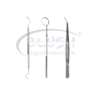 Dental Examination Kit Certified Ergonomic Teeth Whitening Mirror Scaler Tweezers Basic Diagnostic Instrument By <b>Blush</b> Surgical - Product Image 3