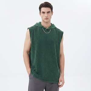 Camiseta sin mangas para hombre, para gimnasio, fitness, entrenamiento, poliéster/algodón, antipilling, transpirable, ecológica, cuello redondo. - Product Image 6