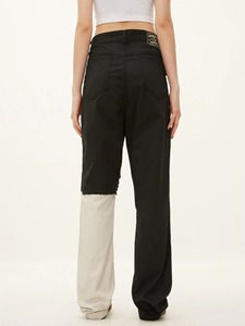 กางเกงยีนส์เดนิมผู้ชาย สีเข้ม/สีต่างๆ ผ้าหนา 100% คอตตอน ทรงหลวม ขาตรง ยาวเต็มตัว ระบายอากาศได้ดี สไตล์ฮิปฮอป รับผลิตตามแบบ OEM - Product Image 2