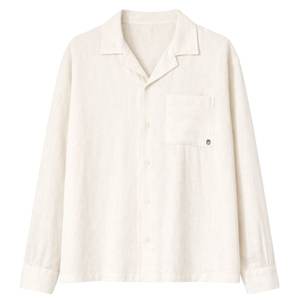 Camisa Texturizada Tejida para Hombre, Manga Larga, Cierre de Botones, Corte Holgado Informal, Ligera, para Vacaciones, Suministro al por Mayor OEM - Product Image 1