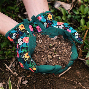 Guantes de trabajo para jardinería, protectores para las manos, cómodos, transpirables, con revestimiento de cuero, diseño único y sencillo, a precio económico. - Product Image 4