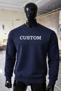 Custom Logo Men's Crewneck Sweatshirt Cotton <b>Fleece</b> Pullover Casual Winter Fashion Blank Sweatshirt for Printing & Branding - Product Image 6