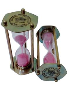 Temporizador de arena de aluminio náutico moderno, reloj de arena, temporizador de escritorio decorativo para el hogar y la Oficina - Product Image 1