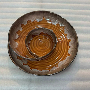 Bol de service en céramique, porcelaine et grès – Durable, écologique, compatible lave-vaisselle, idéal pour les fêtes, pour soupe, salade, riz, nouilles, dîner - Product Image 1