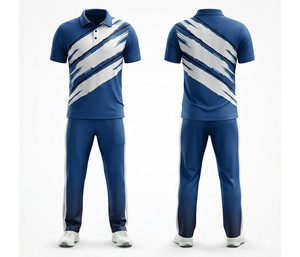 Custom Sublimation <b>Cricket</b> Uniform Set for Professional Teams | Men Women Youth <b>Cricket</b> Wears Polo Shirt and Trouser Full Team - Product Image 3