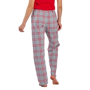 Oxford rouge tombeau Plaid flanelle pyjama pour femmes haute qualité taille élastique pantalon ample chaud vêtements de nuit grande taille doux été - Product Image 2
