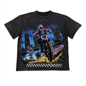 Camiseta personalizada 100% algodón jersey con estampado gráfico, nueva camiseta de manga corta estilo vintage a la moda para unisex, cómoda para usar en verano. - Product Image 1