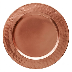 Plateau de service rond en cuivre martelé fait main, assiette décorative en cuivre, décoration de table de mariage, cadeau en gros - Product Image 1