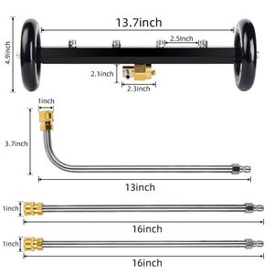 4000 PSI Dual-Purpose ad alta pressione pulitore per superficie del sottocarro 3 prolunga bacchette per autolavaggio per scopa d'acqua - Product Image 2