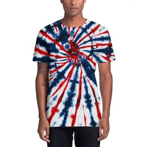 T-shirt en coton 100% de haute qualité pour hommes, tie-dye, design classique et moderne, respirant, séchage rapide, décontracté, confortable pour l'extérieur - Product Image 1