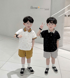 Ropa de Verano al por Mayor para Niños de 1 a 7 Años, Camisetas Polo de Manga Corta y Pantalones Cortos, Ropa Escolar para Niños Pequeños - Product Image 2