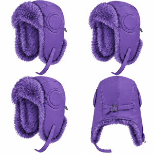 Gorro de Esquí Casual Violet Winter, Cortavientos, Cálido, con Protección para los Oídos, Unisex, para Adultos, para Uso en Exteriores - Product Image 2