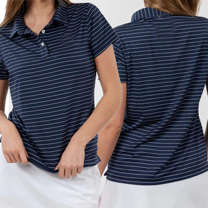 เสื้อโปโลผู้หญิงสำหรับตีกอล์ฟ น้ำหนักเบา ออกแบบได้ตามต้องการ แขนสั้น แห้งเร็ว ติดกระดุม 4 เม็ด - Product Image 3
