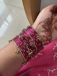 Quality Women's Kashmiri Chudiyan <b>Bangles</b> With Beautiful Hanging Custom Made Traditional Churian <b>Set</b> Women Small changes o - Product Image 2