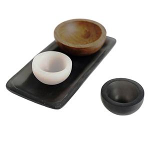 Ensemble de bols à bibelots décoratifs en résine écologique, lavable au lave-vaisselle, style moderne et antique, plateau de service, vaisselle artisanale pour la cuisine - Product Image 1