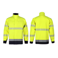 Veste de travail de sécurité en polyester LED ignifuge, imperméable, conforme à la norme ANSI Classe 3, personnalisable OEM, haute qualité, support sur mesure