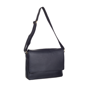 Sacoche d'ordinateur portable en cuir professionnelle faite à la main, fournie directement par l'usine, avec rabat et bandoulière, pour le bureau, export Inde - Product Image 4
