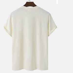 Nouveau T-shirt Homme 2026 à Manches Courtes Col Rond Motif Géométrique Peint à la Main Style Décontracté Coupe Classique en Polyester Tricoté - Product Image 2