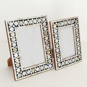 Cadre photo de luxe en nacre, mosaïque de coquillages naturels, fait main, pour chambre et bureau - Product Image 2