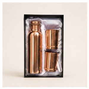 Pure Copper Water Bottle <b>Drinkware</b> for Yoga Health Wellness Eco-Friendly Handcrafted Copper Bottle In Economically Priced - Product Image 4