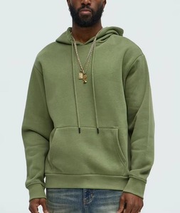 Sweat à capuche uni en polaire douce lavée, respirant, écologique, style streetwear décontracté, vêtements chauds d'hiver pour fabricants de mode - Product Image 6