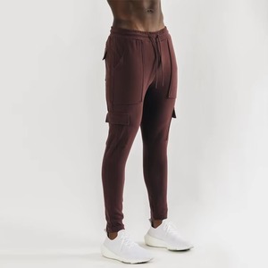 Custom Men's Slim Fit Joggers Breathable Cotton Skinny Sweatpants Cargo Pockets Quick Dry Plain Gym Workout Track Pants Autumn - Product Image 1
