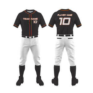 Maillots de baseball personnalisés de qualité supérieure, uniformes à motif uni, sublimation, anti-bactériens, pour hommes adultes, été - Product Image 2