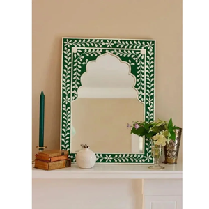 Wholesale FAIZA <b>CRAFT</b> FC-4071 High Quality Handmade Modern Eco-Friendly Polished Bone Inlay Wood Resin Square Wall <b>Mirror</b> Frame - Product Image 5