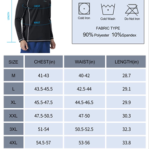 Camiseta Deportiva Negra Personalizada con Estampado por Transferencia de Calor, Manga Larga, Protección UPF 50+ UV, para Natación, Entrenamiento, Running - Product Image 4
