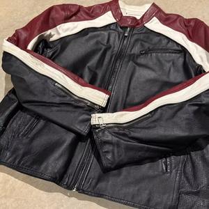 Blouson en cuir grande taille pour homme, haute qualité, nouvelle collection, coupe-vent, fermeture éclair, respirant, pour moto et course automobile - Product Image 4