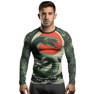 Camiseta de Manga Larga con Diseño de Serpiente Verde para Hombre, Secado Rápido, Sublimada, de Spandex y Poliéster - Product Image 4