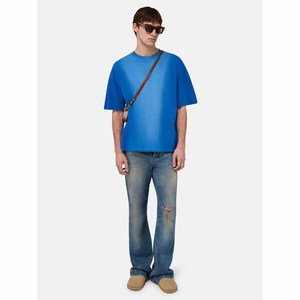 350 GSM Heavyweight 100% Cotton Men's T-shirts Custom <b>Logo</b> High Quality Rib Thick Collar Neck Mock Oversized Design - Product Image 5