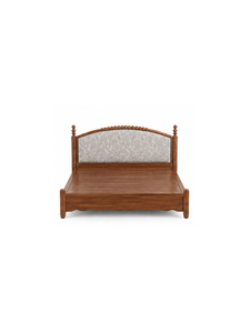 Traditional Platform <b>Bed</b> Queen Size with Woven Headboard and <b>Wooden</b> <b>Slats</b> Elegant Bedroom Furniture Antique Theme - Product Image 1