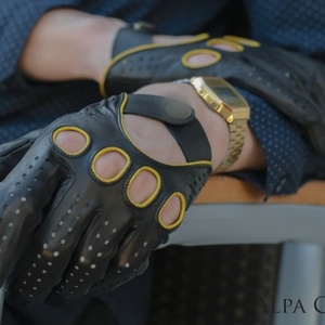 Gants de motard en cuir Stealth Ride à doigts ouverts, respirants, équipement de performance, logo personnalisé, vente en gros, faible MOQ, fournisseur en gros - Product Image 4