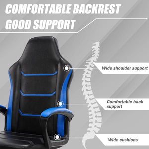 Video Gaming Computer Chair with Adjustable Height Swivel PU Leather Executive Wheels Desks Office Chair with Arms - Product Image 4