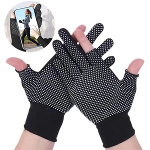 Wholesale Anti Slip Double Sides PVC Dotted <b>Gloves</b> Blue Dots <b>Gloves</b> Dotted Working <b>Gloves</b> PVC Dot Coated CVC <b>Gloves</b> - Product Image 1