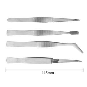 Kit d'examen dentaire de base : Miroir buccal, poignée, pince à crochet double extrémité, en acier médical de qualité CE, pour usage dentaire - Product Image 1