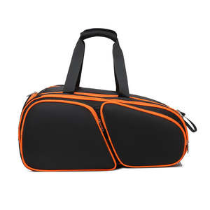 Sac de tennis et de pickleball unisexe – Sac de transport matelassé en nylon imperméable avec fermeture éclair et logo personnalisé - Product Image 4