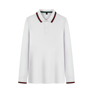 High Quality Luxury Knit Customizable Cotton Polo <b>Collar</b> <b>T</b>-<b>shirt</b> Restaurant Uniform Long Sleeve Polo <b>Shirt</b> Men 2026 - Product Image 3